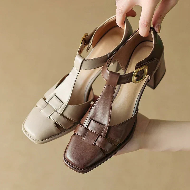 Van Rossem Mode®| Vierkante Teen Zomer Sandalen