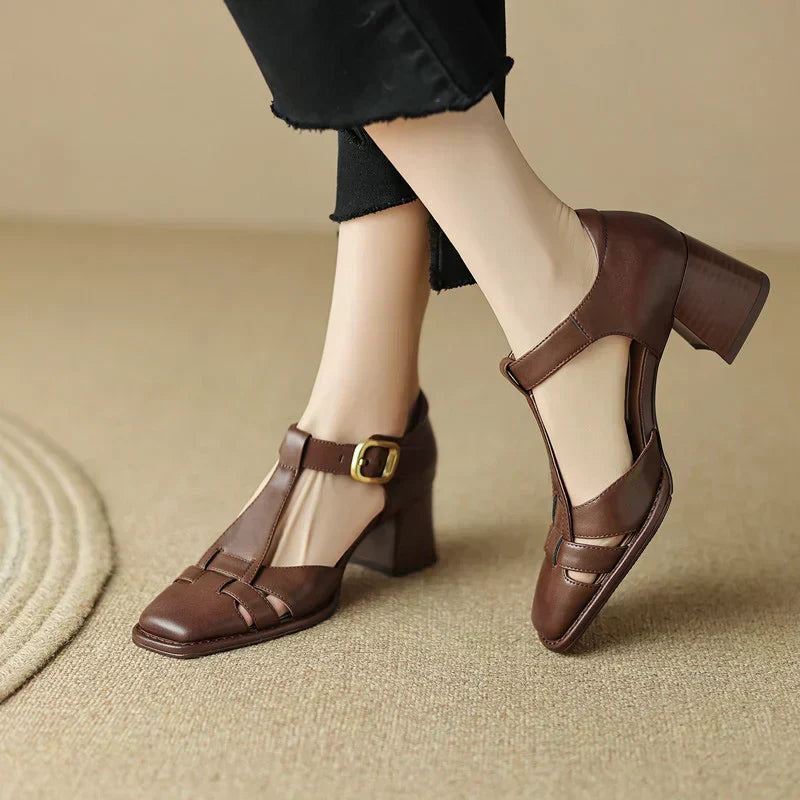 Van Rossem Mode®| Vierkante Teen Zomer Sandalen