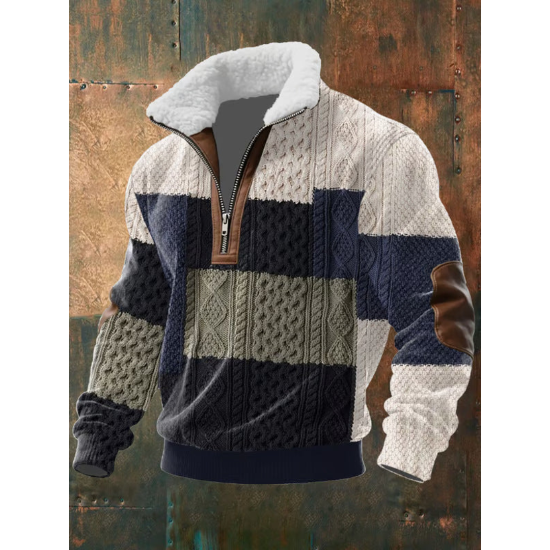 Ettiene | Fleece coltrui met rits en hoge kraag
