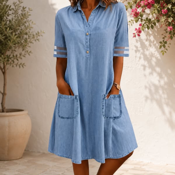 Van Rossem Mode | Elegante Denim Blousejurk