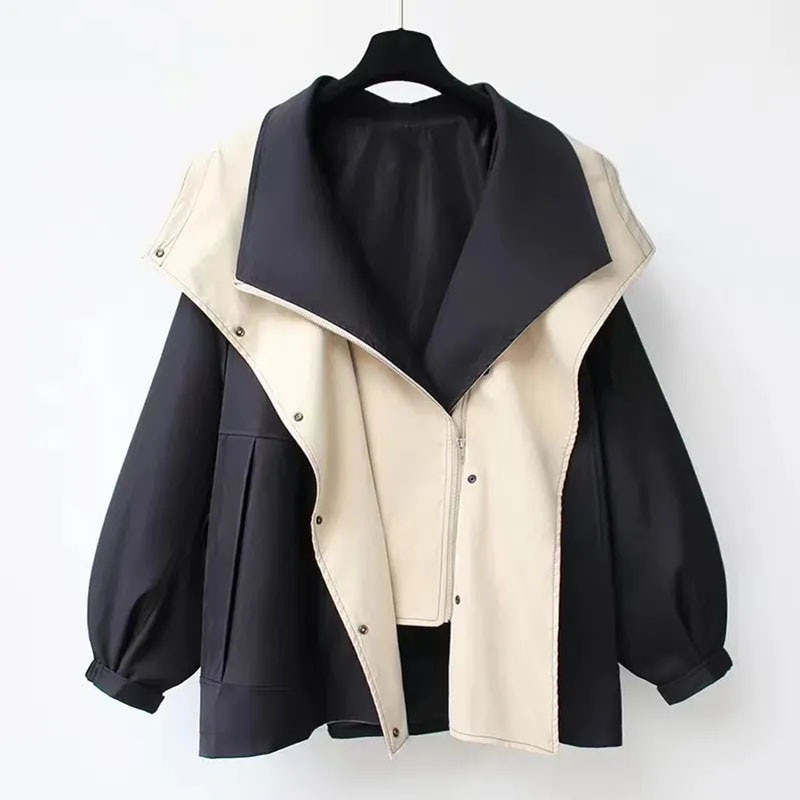 Van Rossem Mode® | Moderne Tweekleurige Trenchcoat