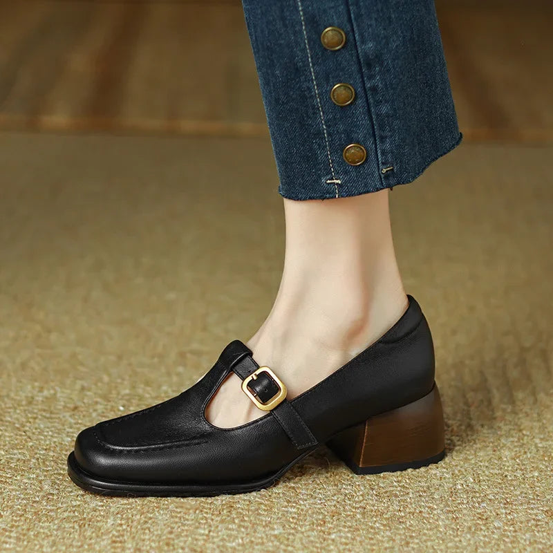 Van Rossem Mode®| Elegante T-Strap Schoenen