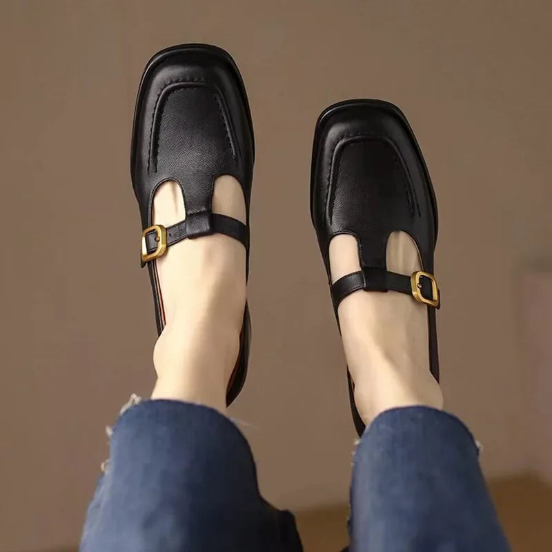 Van Rossem Mode®| Elegante T-Strap Schoenen