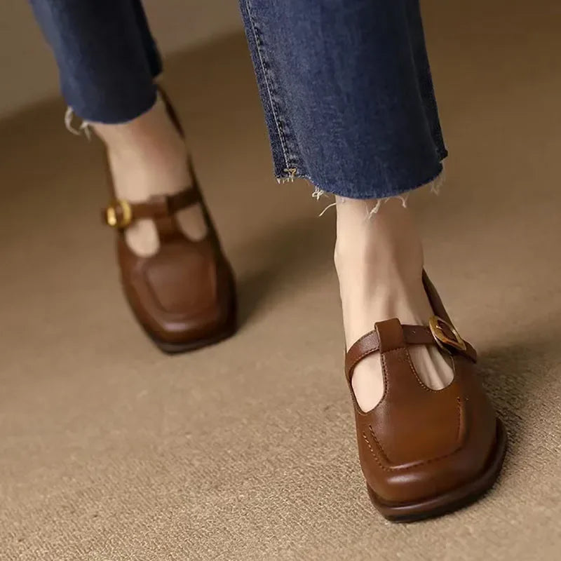 Van Rossem Mode®| Elegante T-Strap Schoenen