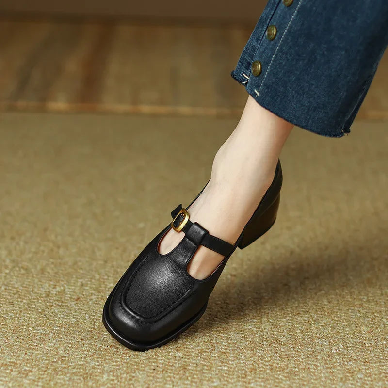 Van Rossem Mode®| Elegante T-Strap Schoenen