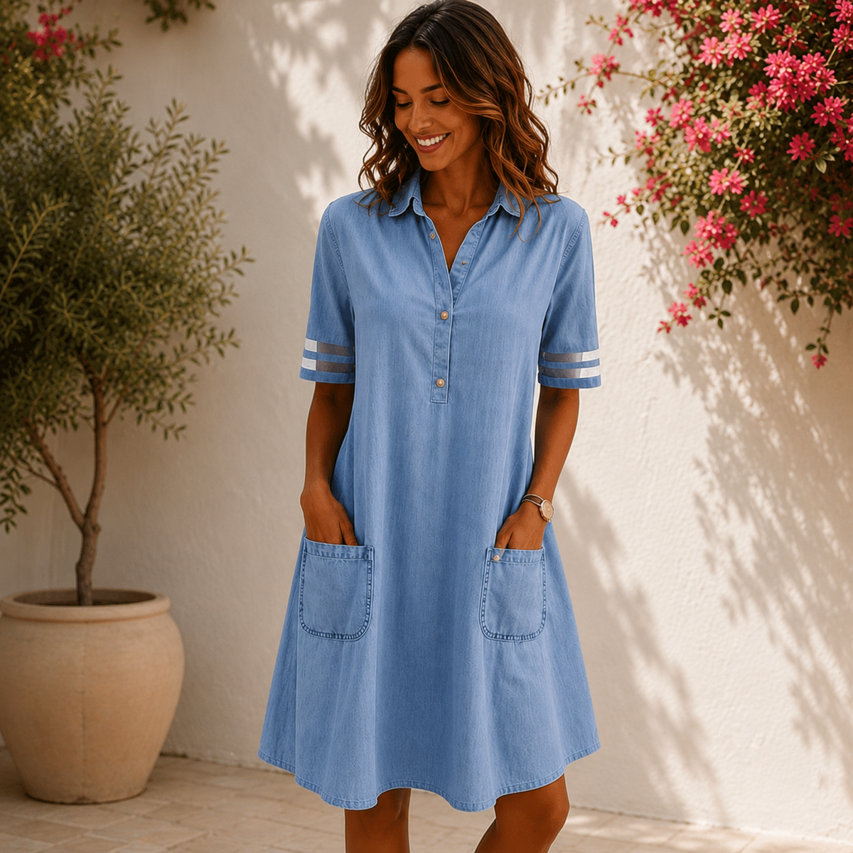 Van Rossem Mode | Elegante Denim Blousejurk