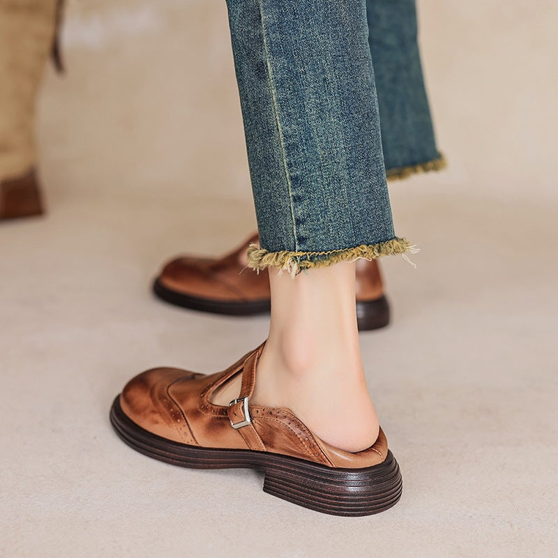 Van Rossem Mode®| Elegante Everyday Leren Mary Janes