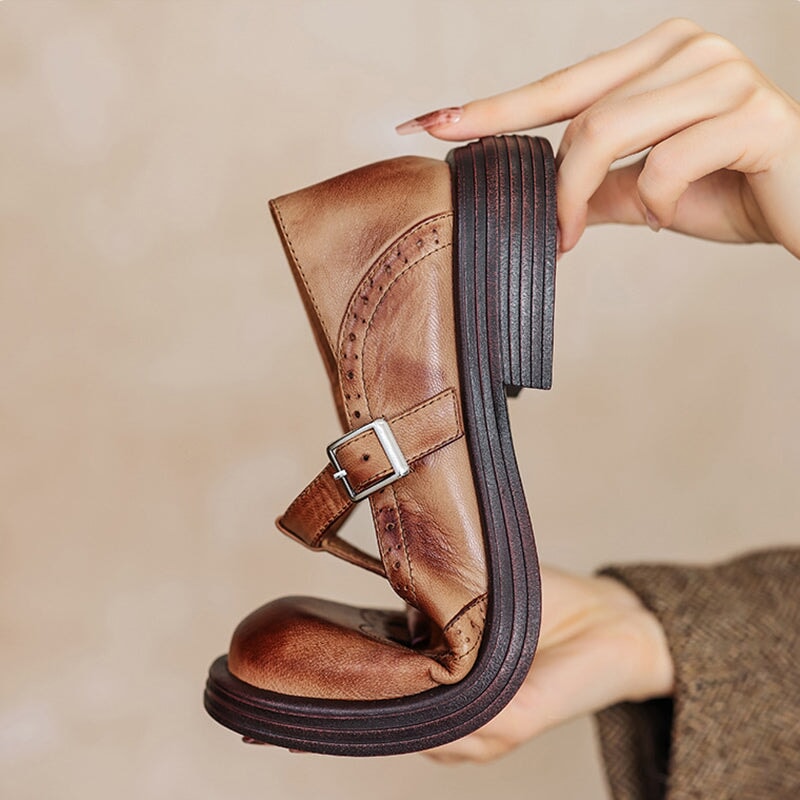 Van Rossem Mode®| Elegante Everyday Leren Mary Janes