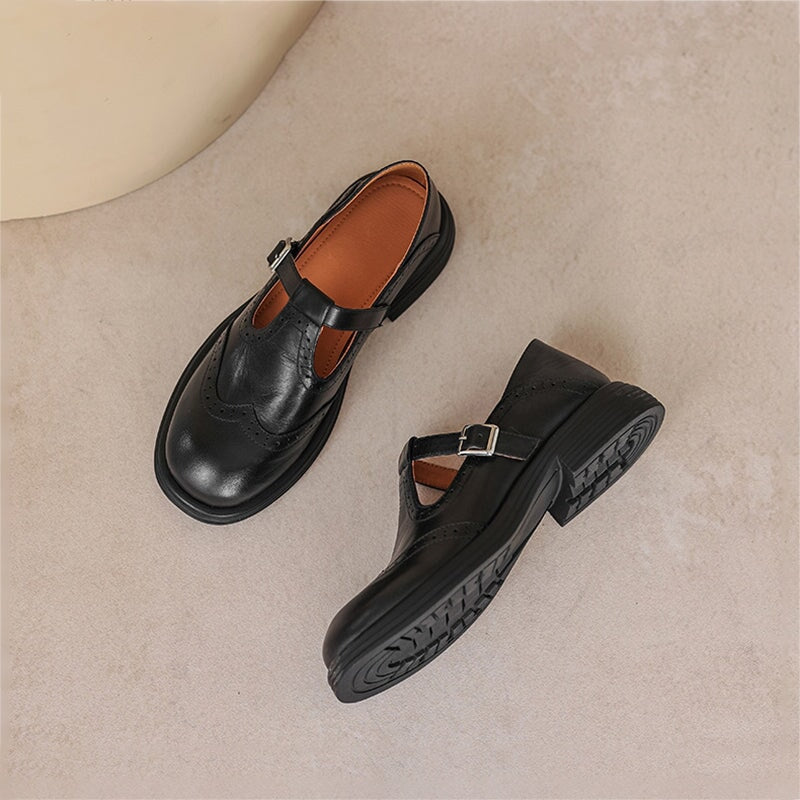 Van Rossem Mode®| Elegante Everyday Leren Mary Janes