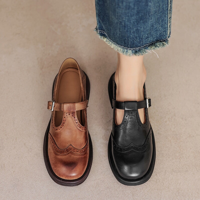 Van Rossem Mode®| Elegante Everyday Leren Mary Janes