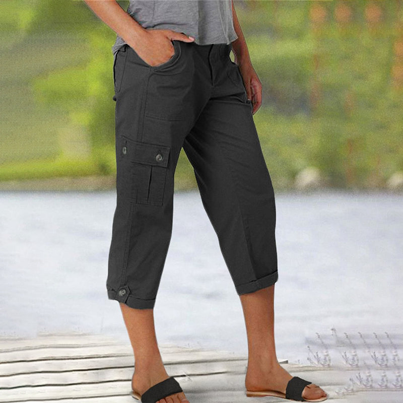 Van Rossem Mode®| Capri Broek met Meerdere Zakken